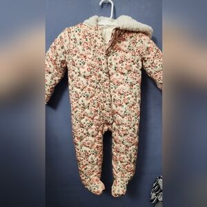 Nicole Miller Floral Kids Bodysuit - Pink and Green